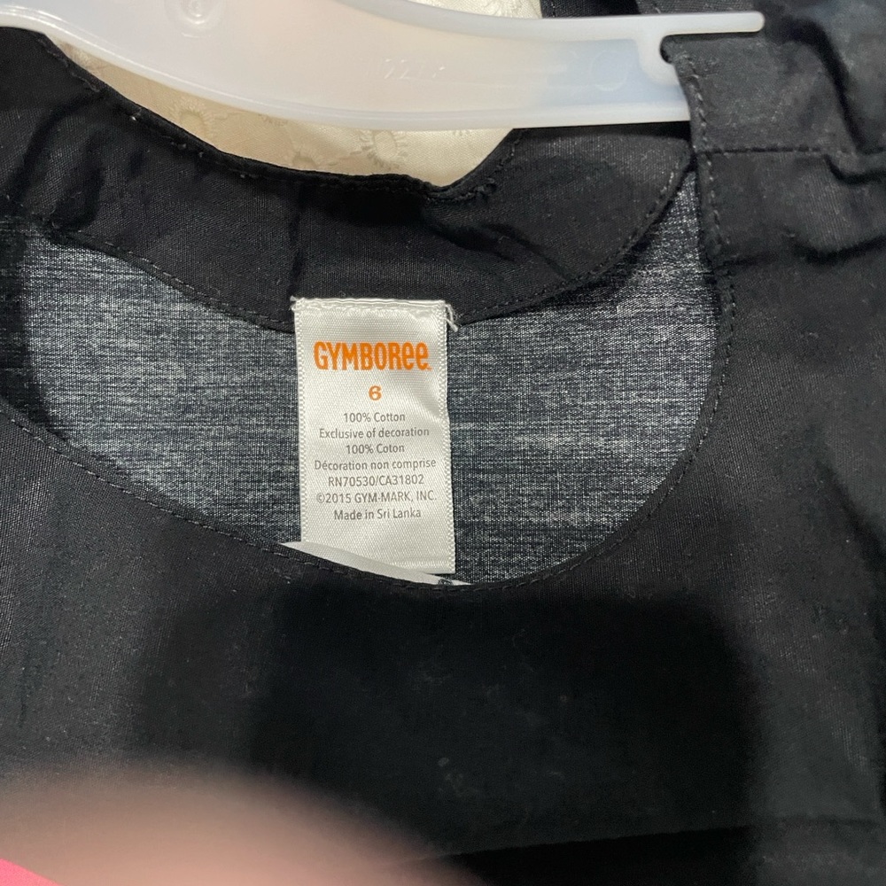 Gymboree Black and White Floral Kids Dress with Pink and Green Accents - Picture 5 of 5